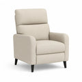 Fauteuil relax inclinable a dossier haut 85 x 92 x 105 cm en polyester beige